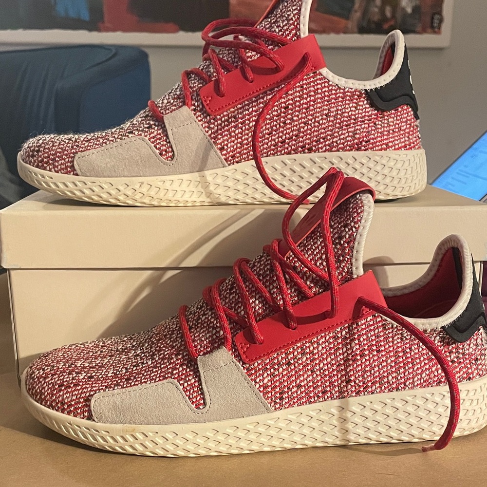 Adidas Pharrell Williams Red and Gray Solar HU Tennis V2